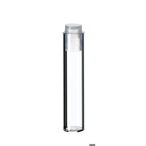 neochrom® Flachbodengläser 1 ml Klarglas | 35 x 7,8 mm | mit PE-Stopfen 6 mm transparent | 100 Stück/Pack