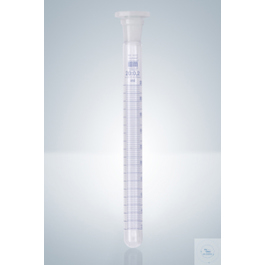 DURAN® Reagenzglas blau graduiert 20:0,2 ml | NS 14/23 | L 205 mm | mit Polystopfen