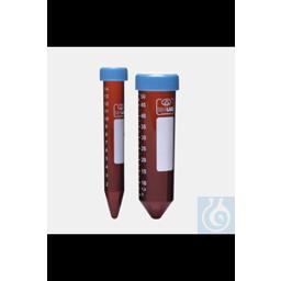 Zentrifugenröhrchen 50 ml, steril, braun, PP, konischer Boden mit Schraubverschluss