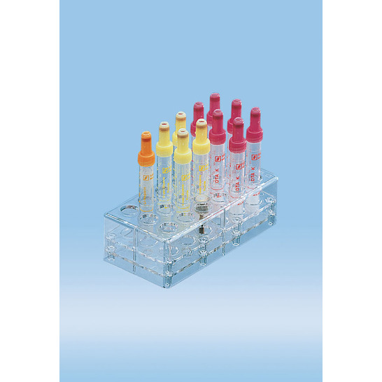 Sarstedt SafeSeal Ständer PC transparent, 18 Bohrungen