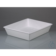Bürkle® Laborschale 30 l | PP weiß | stapelbar | innen 410 x 505 mm