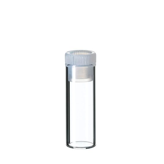 neochrom® Flachbodengläser 2 ml aus Klarglas, 31,5 x 11,6 mm, mit PE-Stopfen, 100 Stück/Pack
