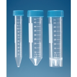 Zentrifugenröhrchen 50 ml mit Schraubdeckel, PP, graduiert, transparent, bis 3000 x g