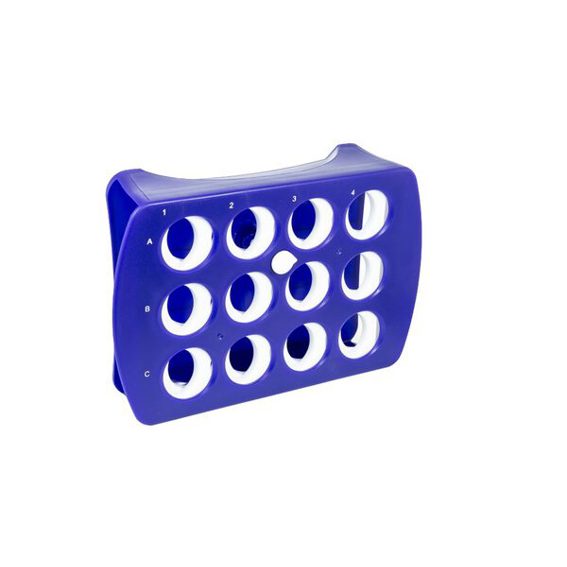 Moonlab® Universal-Rack für Zentrifugenröhrchen 15/50 ml, 12 Plätze (4x3), blau, PP
