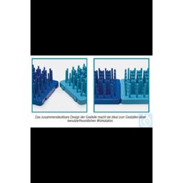 ISOLAB Igel-Abtropfgestell für 25 Röhrchen à 50 ml, ABS, blau