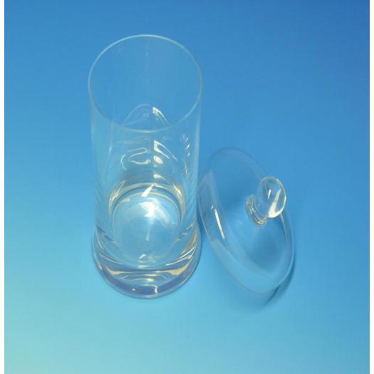 Assistent Glaszylinder mit Fuß und Überfall-Glasdeckel, 15 x 15 cm – Vorratsbehälter von Karl Hecht