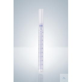 DURAN® Reagenzglas blau graduiert 20:0,2 ml | L 205 mm | AD 17 mm | mit Ausguss