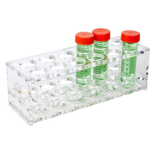 neoLabLine Acrylglas-Ständer für konische 50 ml-Röhrchen | 2 x 6 Loch | Schwere Ausführung