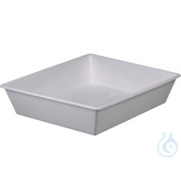Bürkle® Laborschale 30 l | PP weiß | stapelbar | innen 410 x 505 mm