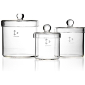 Zylinder 80 x 80 mm aus DURAN® Borosilikatglas 3.3, 250 ml, mit Knopfdeckel und poliertem Rand