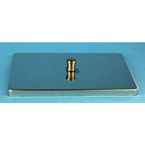 Assistent Edelstahldeckel mit Griff, 12 x 6 cm – Abdeckung für Instrumentenschale Serie 42900