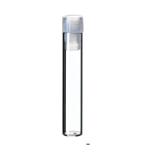 neochrom® Flachbodengläser 1 ml | Klarglas mit 8 mm PE-Stopfen transparent | 40 x 8,2 mm | 100 Stück