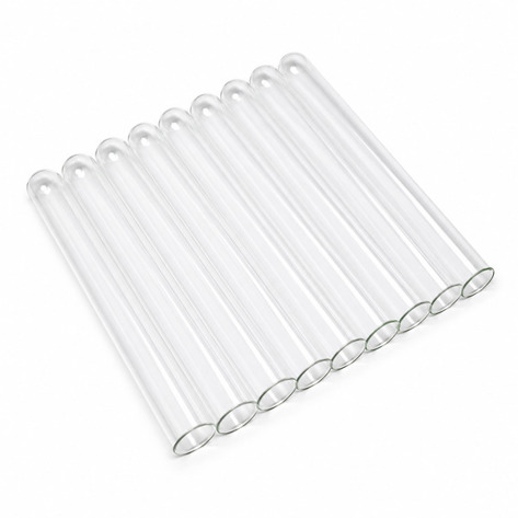 Reagenzgläser Rundboden mit Bördelrand Ø 1,6 x 15 cm, 10 Stück – Mini-Vasen für Floristik & DIY