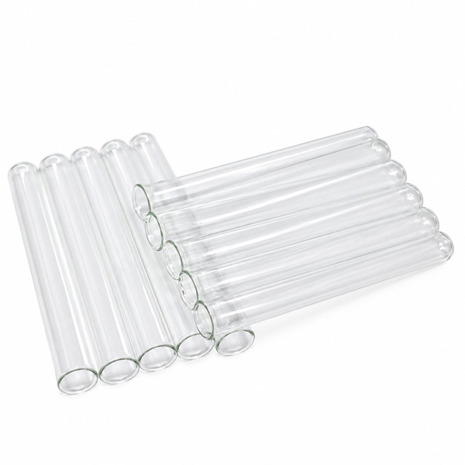 Reagenzglas Rundboden mit Bördelrand, Ø 1,2 x 10 cm, 10 Stück – Mini-Vasen für Deko & DIY