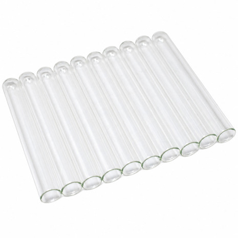 Reagenzglas Rundboden mit Bördelrand, Ø 1,2 x 10 cm, 10 Stück – Mini-Vasen für Deko & DIY