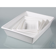 Bürkle® Laborschale 30 l | PP weiß | stapelbar | innen 410 x 505 mm
