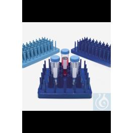 ISOLAB Igel-Abtropfgestell für 25 Röhrchen à 50 ml, ABS, blau