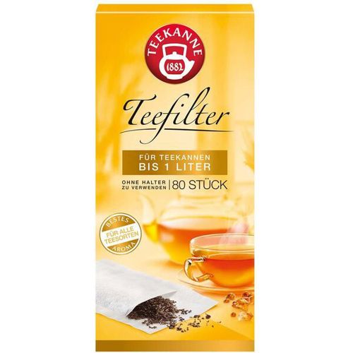 Teekanne Teefilter für Kannen bis 1 Liter – 80 Stück, ohne Halter, kompostierbar