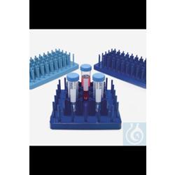 ISOLAB Abtropfgestell "Igel" für 50 Röhrchen à 15 ml, ABS, blau